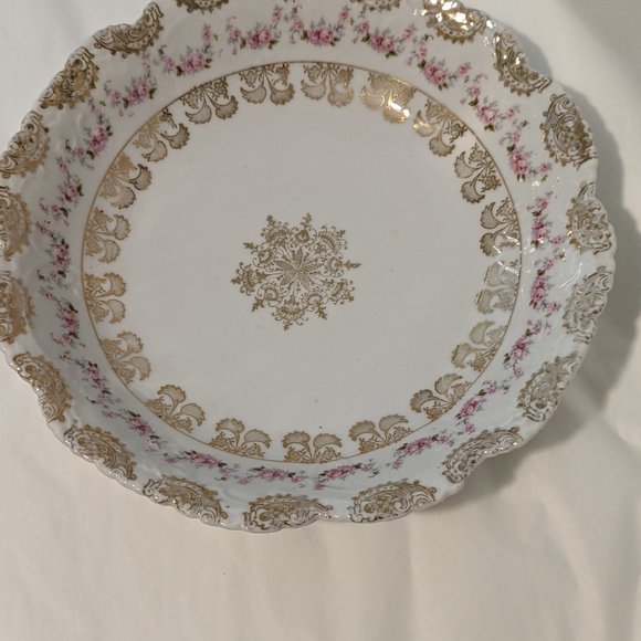 ANTIQUE BOWL MADE IN VIENNA AUSTRIA SERVING PLATE 1900s - Picture 3 of 11